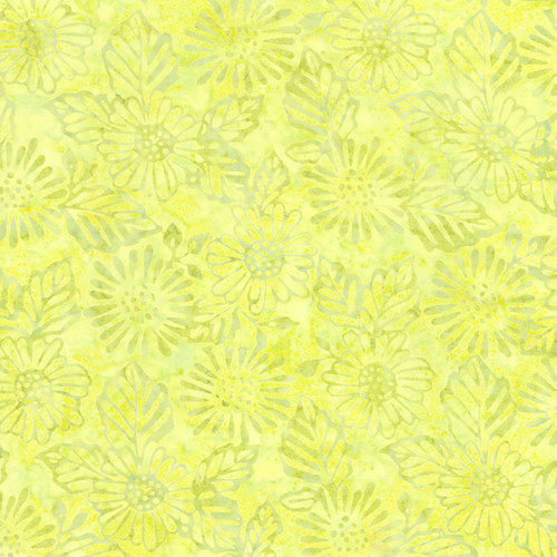 Timeless Treasures Fabrics Pastel Tonga Batiks Palm Daisy Flowers