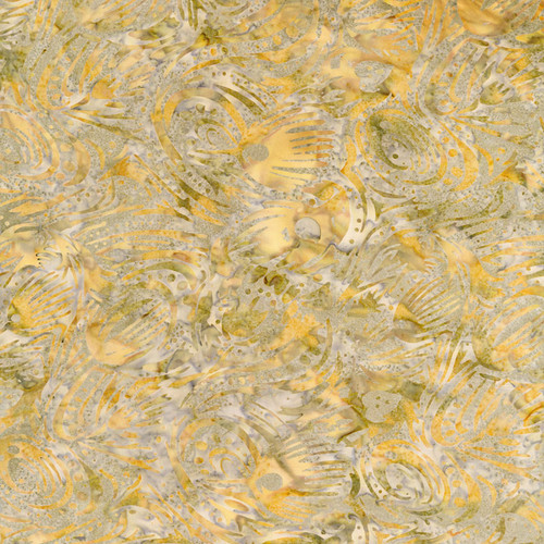 Timeless Treasures Fabrics Amber Tonga Batiks Putty Thistle Bloom