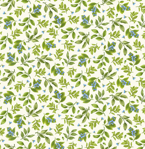 Timeless Treasures Fabrics Limoncello Cream Lemon Leaves & Flowers
