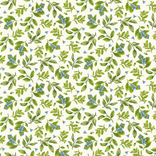 Timeless Treasures Fabrics Limoncello Cream Lemon Leaves & Flowers
