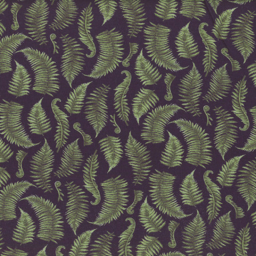 Dear Stella Fabrics Be Your Best Elf Midnight Ferns