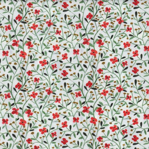 Dear Stella Fabrics Baby It's Cold Outside Clara Jean Vapor Floral Vines