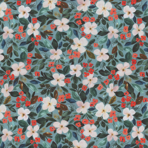 Dear Stella Fabrics Baby It's Cold Outside Clara Jean Multi Holiday Blossoms