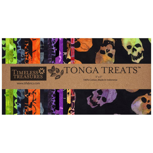 Timeless Treasures Fabrics Haunted Tonga Batiks Haunted Charm Squares 5 Inch