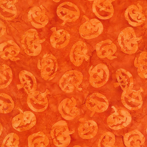 Timeless Treasures Fabrics Haunted Tonga Batiks Pumpkin Jack O Lantern