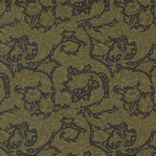 Moda Fabrics William Morris Morris Manor Barbara Brackman Bachelor's Button Ebony Black