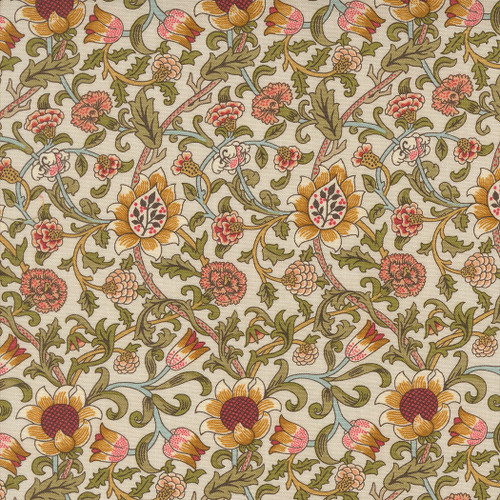Moda Fabrics William Morris Morris Manor Barbara Brackman Evenlode Porcelain Cream