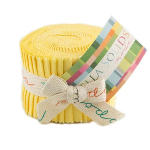 Moda Bella Solid Junior Jelly Roll Yellow