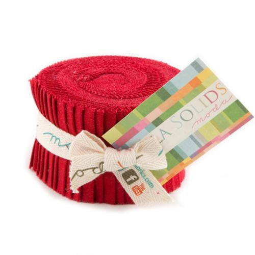 Moda Bella Solid Junior Jelly Roll Red