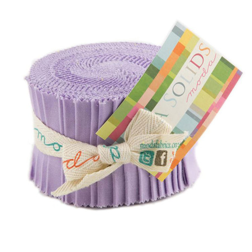 Moda Bella Solid Junior Jelly Roll Lilac Purple