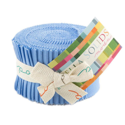 Moda Bella Solid Junior Jelly Roll Thirties Blue