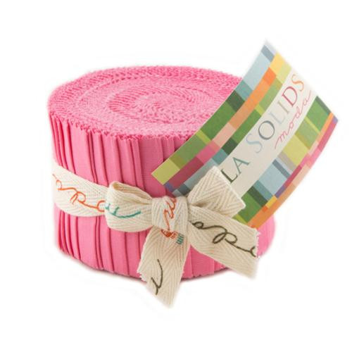 Moda Bella Solid Junior Jelly Roll Thirties Pink Moda Bella Solid Junior Jelly Roll Thirties Pink