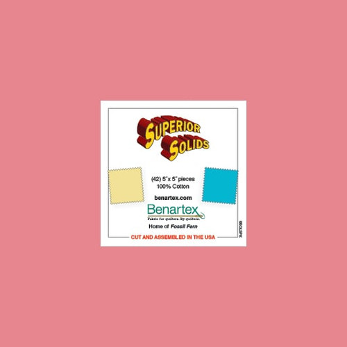 Benartex Fabrics Superior Solids Charm Pack Five Inch Squares