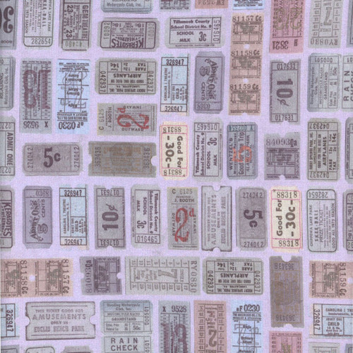 FreeSpirit Fabrics Purple Palette by Tim Holtz Eclectic Elements Purple Tickets Purple