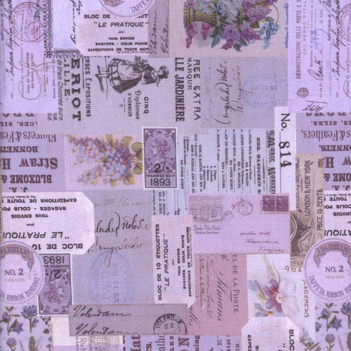 FreeSpirit Fabrics Purple Palette by Tim Holtz Eclectic Elements Purple Ephemera Purple