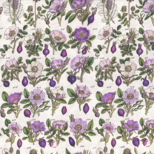 FreeSpirit Fabrics Purple Palette by Tim Holtz Eclectic Elements Purple Botanical Purple