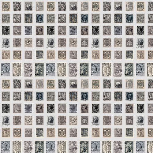 FreeSpirit Fabrics Charcoal Palette by Tim Holtz Eclectic Elements Charcoal Stamps Charcoal