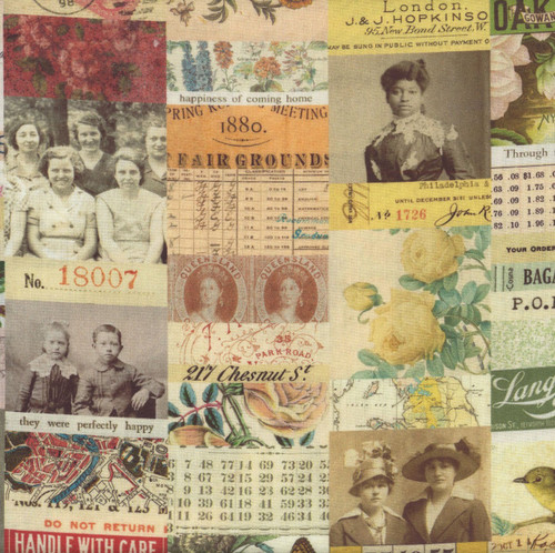 FreeSpirit Fabrics Multi Colored Palette by Tim Holtz Eclectic Elements Multi Collage Multi