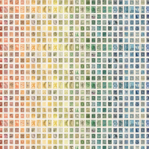 FreeSpirit Fabrics Multi Colored Palette by Tim Holtz Eclectic Elements Multi Stamps Multi