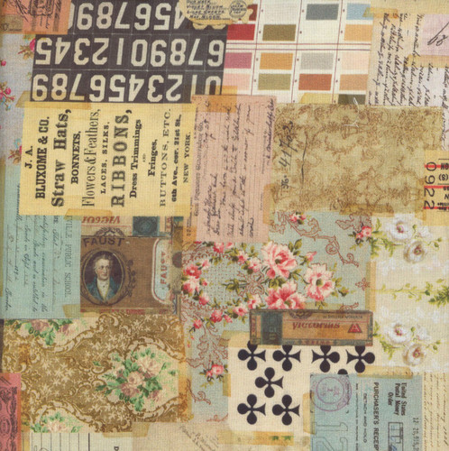 FreeSpirit Fabrics Multi Colored Palette by Tim Holtz Eclectic Elements Multi Ephemera Multi