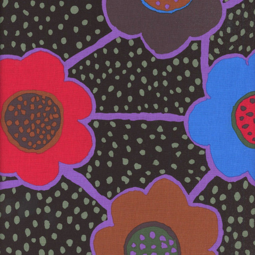 FreeSpirit Fabrics Kaffe Fassett Collective August 2025 by Brandon Mably Floral Connections Dark