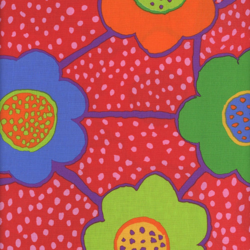 FreeSpirit Fabrics Kaffe Fassett Collective August 2025 by Brandon Mably Floral Connections Red