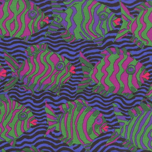 FreeSpirit Fabrics Kaffe Fassett Collective August 2025 by Brandon Mably Minnows Blue