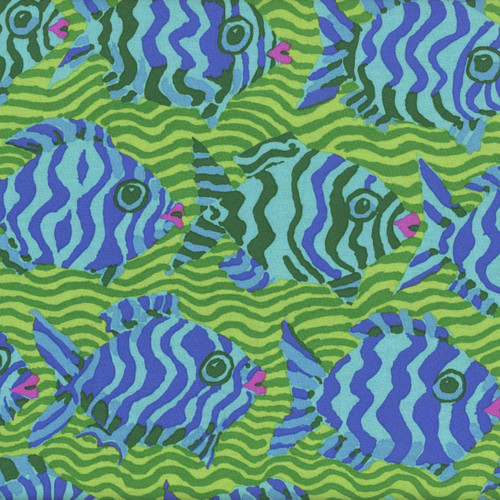 FreeSpirit Fabrics Kaffe Fassett Collective August 2025 by Brandon Mably Minnows Lime
