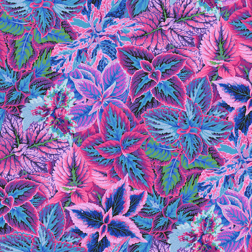 FreeSpirit Fabrics Kaffe Fassett Collective August 2025 by Philip Jacobs Bold Leaves Blue