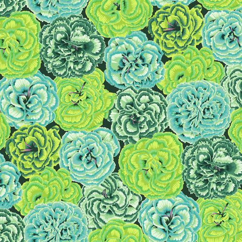 FreeSpirit Fabrics Kaffe Fassett Collective August 2025 by Philip Jacobs Picotee Carnations Green