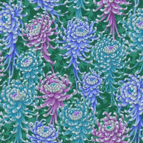 FreeSpirit Fabrics Kaffe Fassett Collective August 2025 by Philip Jacobs Spider Mums Cool