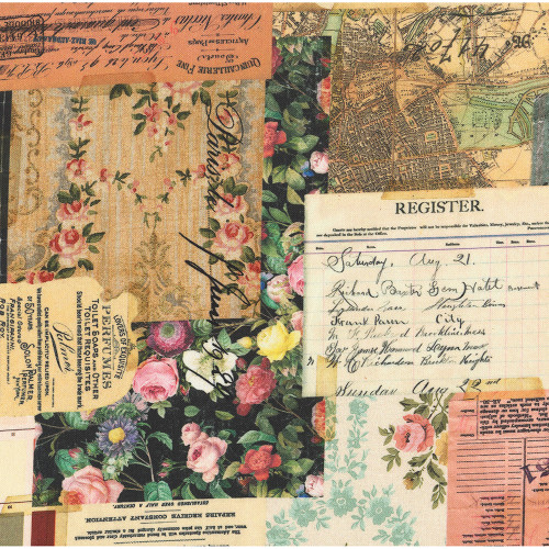 FreeSpirit Fabrics Palette 108" Quilt Back by Tim Holtz Ephemera Palette