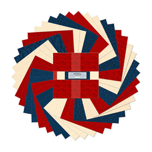 Wilmington Prints Essential 10 Karat Crystals Old Glory 42 Ten Inch Squares