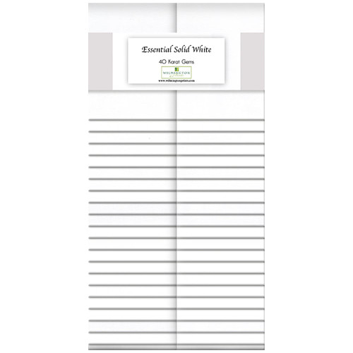 Wilmington Prints 40 Karat Gems Fabric Strips 2.5 by 44 Inches Essential Solid All White