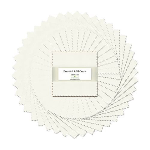 Wilmington Prints Essential Gems 5 Karat Gems Five Inch Charms Essential Solid All Cream