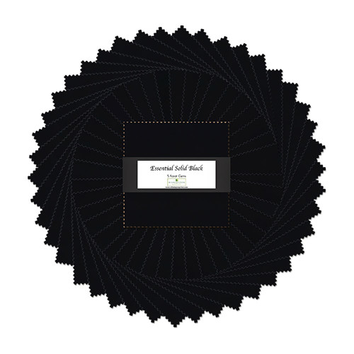 Wilmington Prints Essential Gems 5 Karat Gems Five Inch Charms Essential Solid All Black