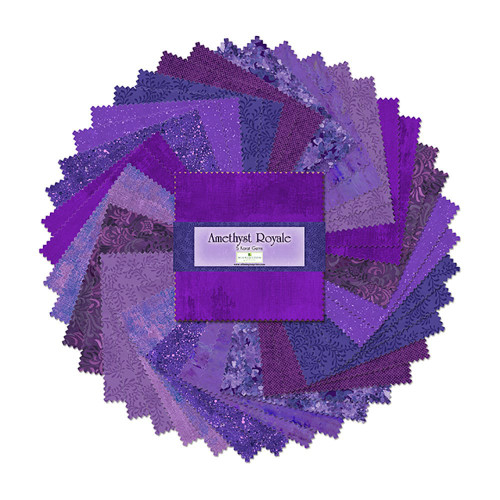 Wilmington Prints Essential Gems 5 Karat Gems Five Inch Charms Amethyst Royale