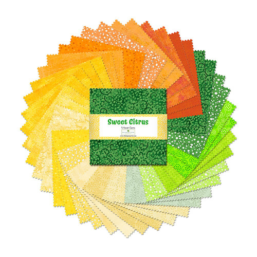 Wilmington Prints Essential Gems 5 Karat Gems Five Inch Charms Sweet Citrus