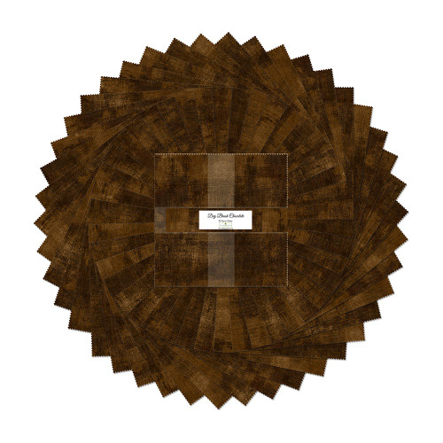 Wilmington Prints Essential Gems 10 Karat Gems Ten Inch Layer Cake Dry Brush Chocolate Brown
