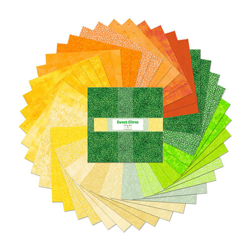 Wilmington Prints Essential Gems 10 Karat Gems Ten Inch Layer Cake Sweet Citrus