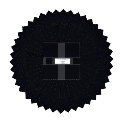 Wilmington Prints Essential Gems 10 Karat Gems Ten Inch Layer Cake Essential Solid All Black