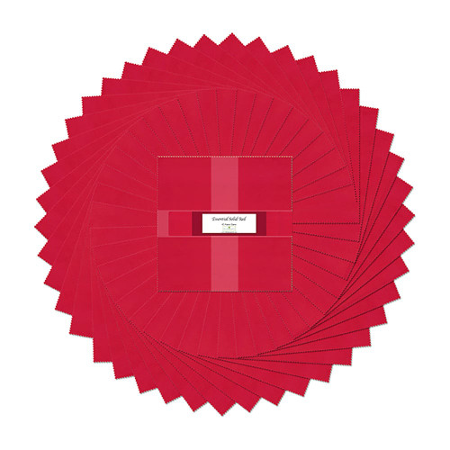 Wilmington Prints Essential Gems 10 Karat Gems Ten Inch Layer Cake Essential Solid All Red