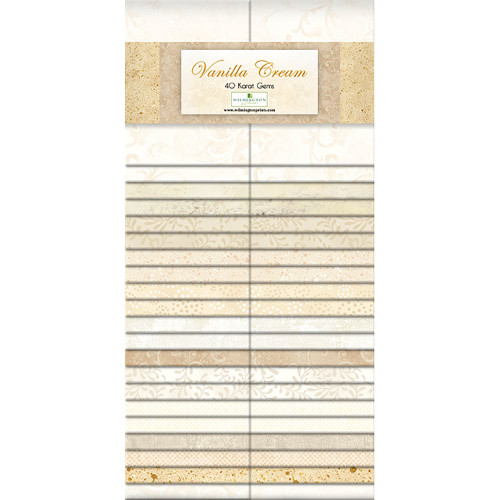 Wilmington Prints 40 Karat Gems Fabric Strips 2.5 by 44 Inches Vanilla Cream