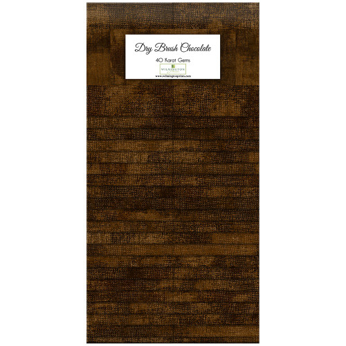 Wilmington Prints 40 Karat Gems Fabric Strips 2.5 by 44 Inches Dry Brush Chocolate Brown