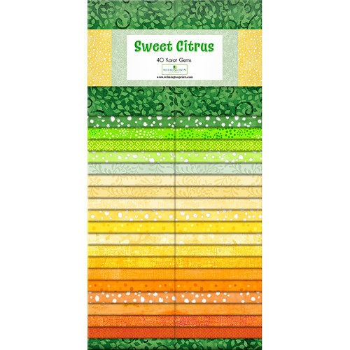Wilmington Prints 40 Karat Gems Fabric Strips 2.5 by 44 Inches Sweet Citrus