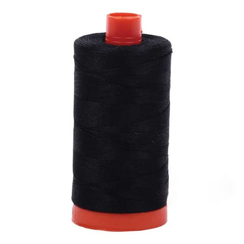 Aurifil Cotton Mako Thread 50 Weight 1422 Yards Black