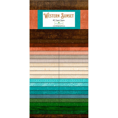 Wilmington Prints 40 Karat Gems Fabric Strips 2.5 by 44 Inches Western Sunset