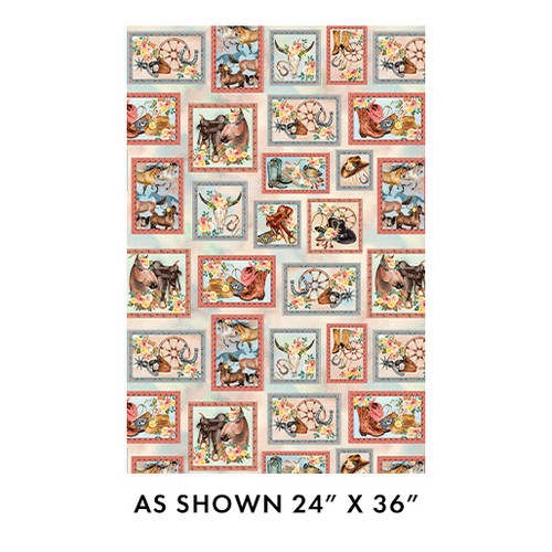Benartex Fabrics Gone Country by Nicole Decamp Western Boxes Multi