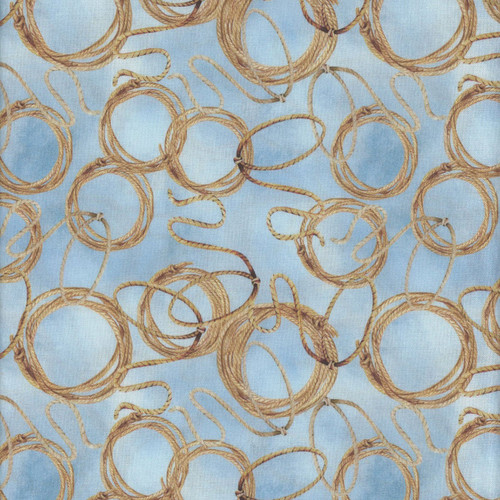 Benartex Fabrics Gone Country by Nicole Decamp Lasso Allover Blue