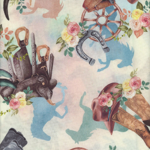 Benartex Fabrics Gone Country by Nicole Decamp Western Motifs Multi